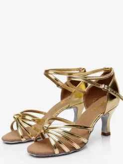 Latin Dance Shoes Black Peep Toe Women's Dance Shoes