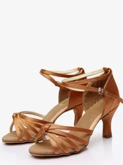 Latin Dance Shoes Black Peep Toe Women's Dance Shoes