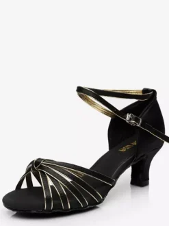 Latin Dance Shoes Brown Peep Toe Women's Dance Shoes