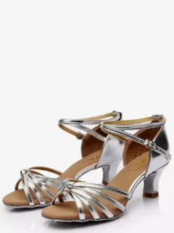 Latin Dance Shoes Brown Peep Toe Women's Dance Shoes
