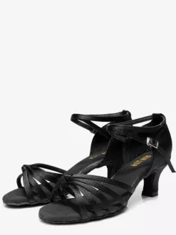 Latin Dance Shoes Brown Peep Toe Women's Dance Shoes