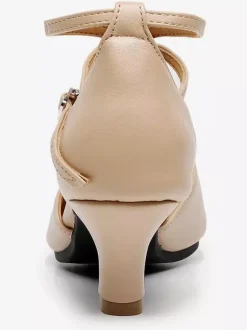 Latin Dance Shoes Ecru White Round Toe Ballroom Dance Shoes