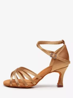 Latin Dance Shoes Nude Peep Toe Women's Dance Shoes