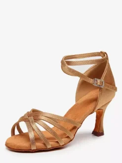 Latin Dance Shoes Nude Peep Toe Women's Dance Shoes