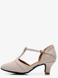 Latin Dance Shoes T Type Round Toe Ballroom Shoes