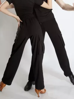 Latin Dance Ballroom Costume Black Women's Polyester Pants Sexy Latin Dancer Dancing Costume