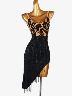 Latin Dance Costume Black Women's Lycra Spandex Dress dancing Wear