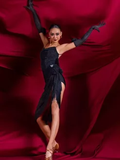 Latin Dance Costume Red Women's Polyester Dress Sexy Latin Dancer Dancing Wear