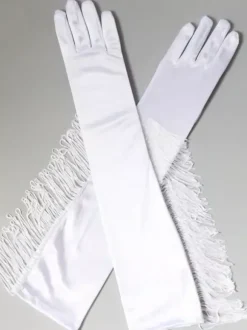 Latin Dance Dresses Black Fringe Accessory Sexy Gloves Dancing Costume