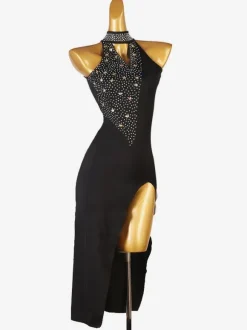 Latin Dance Dresses Black Women's Lycra Spandex Dress Dancing Wear