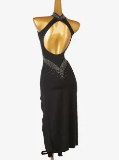 Latin Dance Dresses Black Women's Lycra Spandex Dress Dancing Wear