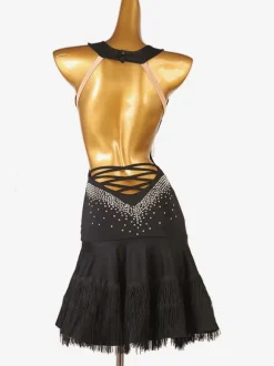 Latin Dance Dresses Black Women's Lycra Spandex Dress Dancing Wear