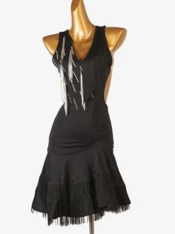 Latin Dance Dresses Black Women's Lycra Spandex Dress Dancing Wear