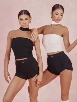 Latin Dance Dresses Black Women's Sexy Polyester Top Dancing Costume