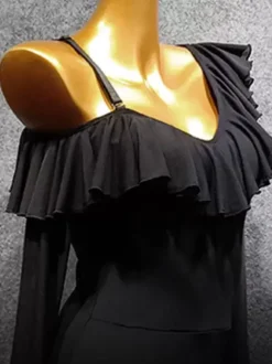 Latin Dance Dresses Black Women's Polyester Jumpsuit Sexy Latin Dancer Dancing Wear