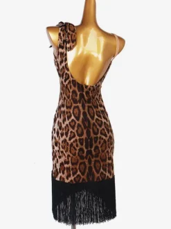 Latin Dance dresses Leopard Women's Lycra Spandex Dress Latin Dancer dancing Wear