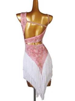 Latin Dance dresses Pink Women's Lycra Spandex Dress dancing costume