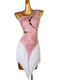 Latin Dance dresses Pink Women's Lycra Spandex Dress dancing costume