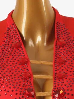Latin Dance Dresses Ture Red Women's Elegant Lycra Spandex Dress Dancing Wear