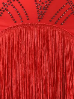Latin Dance Dresses Ture Red Women's Elegant Lycra Spandex Dress Dancing Wear