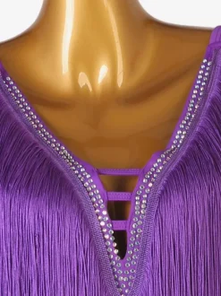 Latin Dance Dresses Violet Women's Lycra Spandex Dress Dancing Costume
