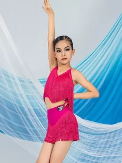 Latin Dance Dresses White Women's Dress Sexy Polyester Top Skirt Dancing Wear