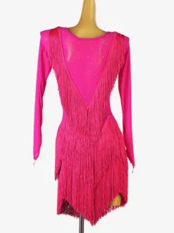 Latin Dance Dresses Yellow Women's Elegant Lycra Spandex Dress Dancing Costume