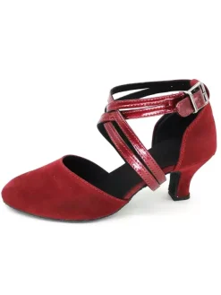 Latin Dance Shoes Black Round Toe Criss Cross Dancing Shoes Ballroom Dance Shoes For Women