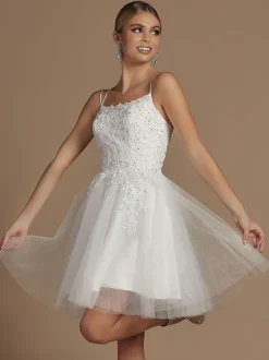 Lavender Homecoming Dress 2026 Short A-Line Jewel Neck Lace Tight Homecoming Outfits Free Customization