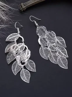 Layered Hollow Leaf Earrings For Women 2026