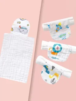 6-Layer Soft Cotton Sweat Towel for Children