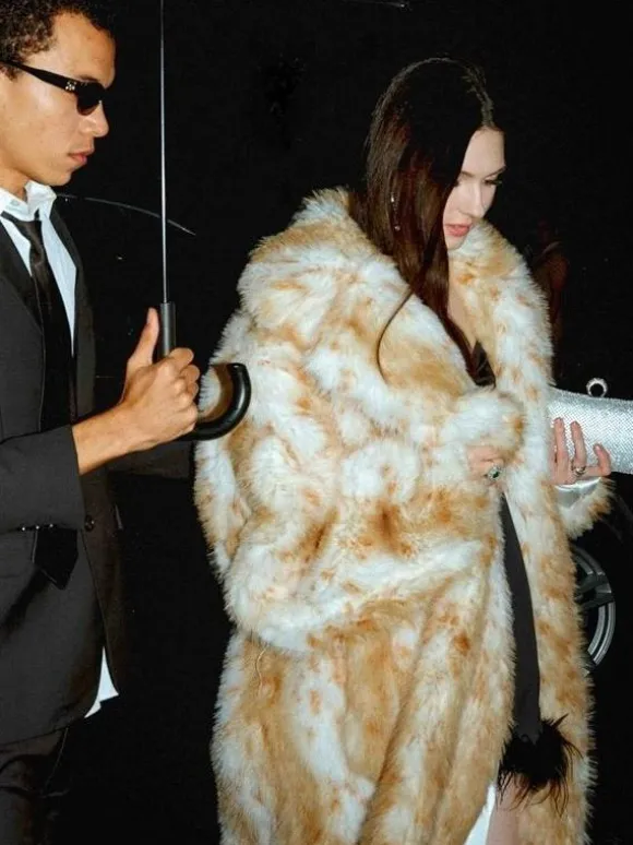 Leopard Faux Fur Coats Eco-friendly Winter Long Jacket For Women 2026