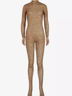 Leopard Print Morph Suit Adults Bodysuit Lycra Spandex Catsuit for Women