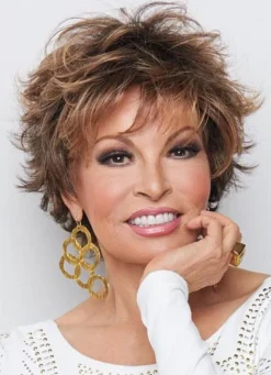 Light Brown Curly Short Wig For Women