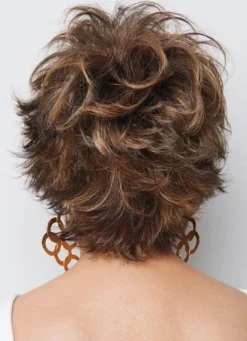 Light Brown Curly Short Wig For Women