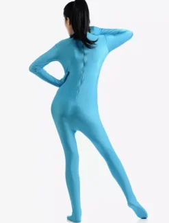 Light Sky Blue Morph Suit Adults Bodysuit Lycra Spandex Catsuit for Women