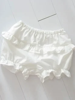 Light Blue Lolita Bloomers Ruffles Cotton Lolita Shorts For Women