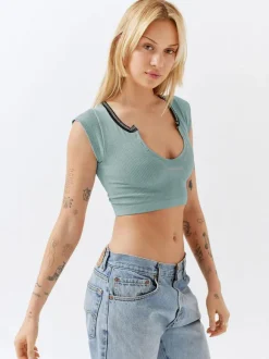Light Gray Cami Top U-Neck Sexy Women Camis