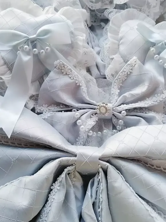Light Sky Blue Hime Lolita Dress Lace Ruffles JSK Sweet Lolita Dress