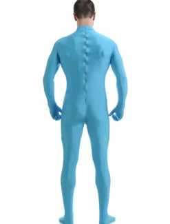 Light Sky Blue Morph Suit Adults Bodysuit Lycra Spandex Catsuit