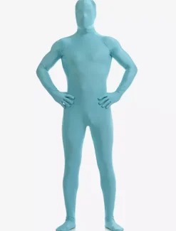 Light Sky Blue Zentai Suit Adults Morph Suit Full Body Lycra Spandex Bodysuit for Men
