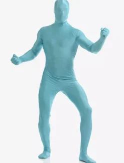 Light Sky Blue Zentai Suit Adults Morph Suit Full Body Lycra Spandex Bodysuit for Men