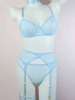 Lingerie Bras Bra For Woman Green 4-Piece Sexy Hot Underwear