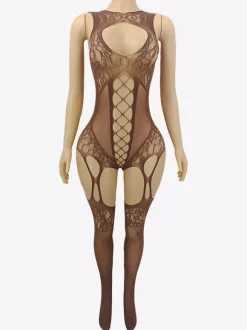 Lingerie Hosiery Bodystockings Enticing Black Red Cut Out Pantyhose