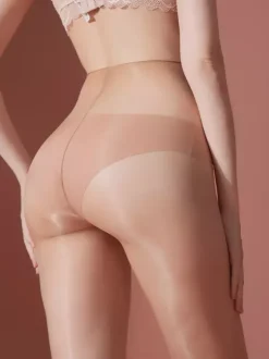 Lingerie Hosiery Pantyhose Women Nude Sheer Glossy Seamless High-Density Shine