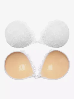 Lingerie Pasties Blue Floral Lace Adhesive Invisible Backless Sticky Push-Up Bra
