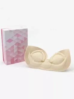 Lingerie Pasties Formal Evening Polyester Triangle Nude Lift Push Up Strapless Bra