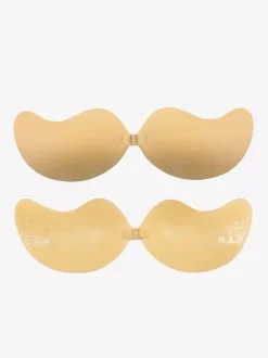 Lingerie Pasties Prom Strapless Buttons Nude Front-Close Invisible Lift Nipple Covers