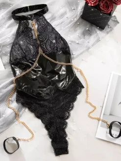 Lingerie Teddies Lace Up Shaping Black Sexy Teddies For Women