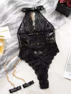 Lingerie Teddies Lace Up Shaping Black Sexy Teddies For Women